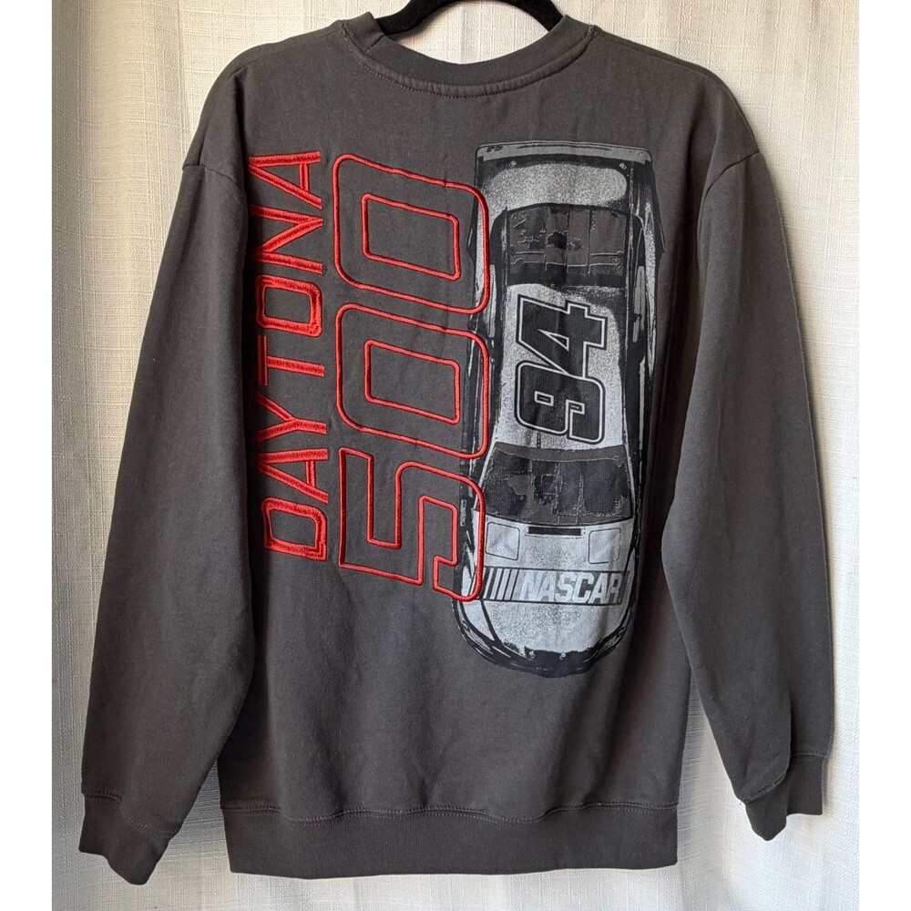 NASCAR Racing No 46 Sweatshirt S Gray Embroidered Graphic Crewneck Y2K Style